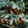 Un sapin de Noël&nbsp;décoré, devant un magasin fermé pendant le confinement&nbsp;à Paris, le 18&nbsp;novembre 2020. (XOSE BOUZAS / HANS LUCAS / AFP)