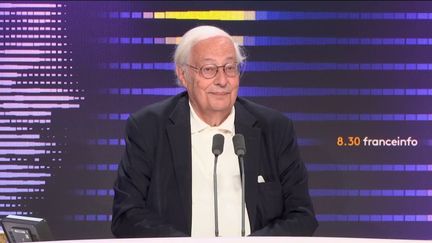 Bertrand Badie, spécialiste des relations internationales et professeur émérite des universités à Sciences Po Paris, invité du 8h30 franceinfo, le 14 avril 2024. (FRANCEINFO / RADIO FRANCE)