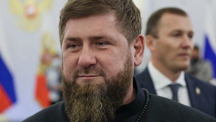 Le dirigeant tchétchène Ramzan Kadyrov lors d'une cérémonie au Kremlin de Moscou (Russie), le 30 septembre 2022. (MIKHAIL METZEL / SPUTNIK / AFP)