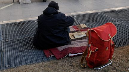 Un sans-domicile dans une rue de Marseille (Bouches-du-Rh&ocirc;ne), le 7 f&eacute;vrier 2012. (  MAXPPP)