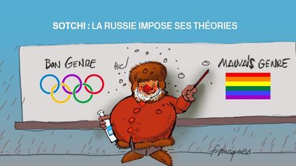 La Russie a adopté en juin 2013 une loi réprimant la «propagande» homosexuelle devant mineurs. Ce qui a créé la polémique à l'occasion des JO d'hiver. 
En France, en plein débat sur la loi pour la famille, «la théorie du genre» à l'école crée des remous au sein de la classe politique et dans une partie de l'opinion. (Franck Pucques)