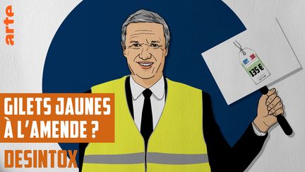 Désintox. Non, porter un gilet jaune n'est pas passible de 135 euros d'amende (ARTE/LIBÉRATION/2P2L)