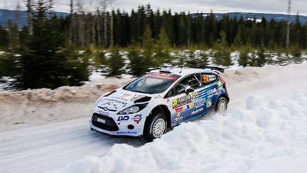 Pontus Tidemand (Ford) au rallye de Suède (BASTIEN BAUDIN / AUSTRAL)