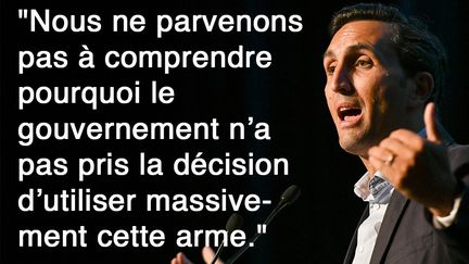 Julien Aubert, député LR du Vaucluse, dans une lettre adressée à Emmanuel Macron, le 22 mars 2020. (AFP)