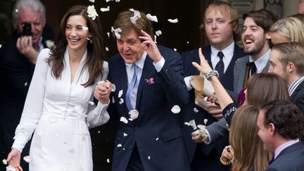 Paul McCartney et sa nouvelle femme, Nancy Shevell, le jour de leur mariage (9 octobre 2011)
 (Leon Neal / AFP)