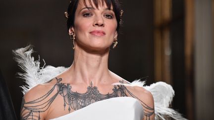 Asia Argento défile pour le couturier Antonio Grimaldi le 21 janvier 2019 à Paris
 (Corinne Jeammet)