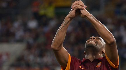 Maicon savoure le nouveau succès de la Roma (TIZIANA FABI / AFP)