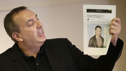 L'animateur Jean-Marc Morandini lors d'une conférence de presse à Paris, le 19 juillet 2016. (GEOFFROY VAN DER HASSELT / AFP)