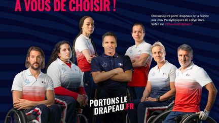 Les 7 candidats au porte-drapeau de la France pour les Jeux Paralympiques de Tokyo. (CPSF)