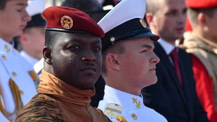 Le leader de la junte militaire du Burkina Faso, Ibrahim Traoré, à Saint-Pétersbourg (Russie), le 30 juillet 2023. (AFP)