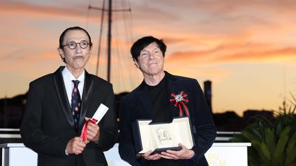 Les frères Mael au festival de Cannes, le 17 juillet 2021.&nbsp; (FRED DUGIT / MAXPPP)