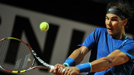 Rafael Nadal a dû s'employer pour passer en demi-finale du tournoi de Rome (TIZIANA FABI / AFP)