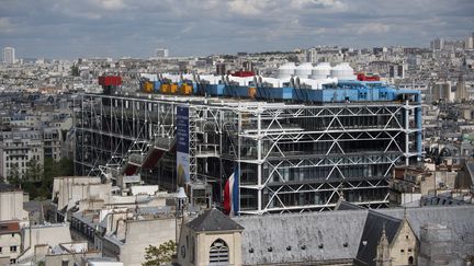 Le Centre Pompidou, à Paris, vu depuis la Tour Saint-Jacques (26 avril 2019) (ERIC FEFERBERG / AFP)