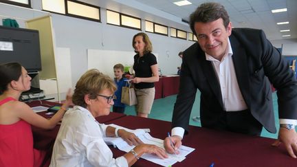 Thierry Solère le 18 juin 2017 à Boulogne.&nbsp; (ARIANE RIOU / MAXPPP)