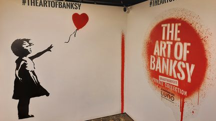 L'exposition 'L'Art de Banksy" visible à Londres depuis le 20 mai 2021. (RICHARD PLACE / RADIO FRANCE)