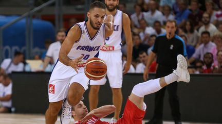 Evan Fournier a encore une fois été impeccable en sortie de banc  (CHARLY TRIBALLEAU / AFP)