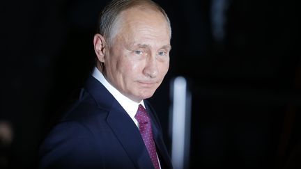 Le président russe, Vladimir Poutine, lors d'une visite à la chancelière allemande Angela Merkel, le 19 octobre 2016, à Berlin. (ODD ANDERSEN / AFP)