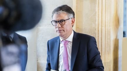 Olivier Faure à l'Assemblée nationale, à Paris, le 1 er octobre 2024. (VINCENT ISORE / MAXPPP)