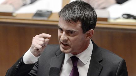 Le Premier ministre Manuel Valls, &agrave; l'Assembl&eacute;e nationale, &agrave; Paris, le 6 mai 2014. (STEPHANE DE SAKUTIN / AFP)