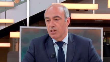 Le chef des députés Les Républicains, Olivier Marleix, sur franceinfo, le 25 mai 2023. (FRANCEINFO)