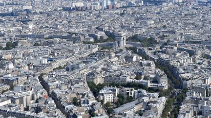 Vue aérienne de Paris, le 14 juillet 2018. (GERARD JULIEN / AFP)