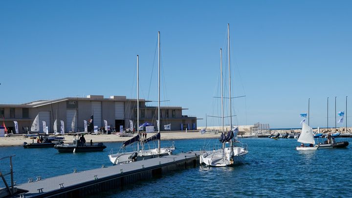 Illustrative photo of the Roucas Blanc nautical center, built for the Paris 2024 Olympic Games, in Marseille, and inaugurated on April 2, 2024. (ANNE-SOPHIE NIVAL / AFP)