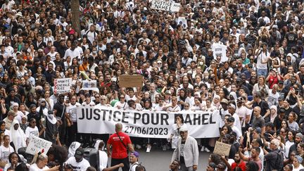 Marche blanche en mémoire de Nahel le 29 juin. (OLIVIER CORSAN / MAXPPP)