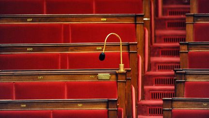 L'h&eacute;micycle vide de l'Assembl&eacute;e nationale, le 25 novembre 2008, &agrave; Paris. (LIONEL BONAVENTURE / AFP)