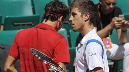 Maxime Teixeira a pris du plaisir à croiser la route de Roger Federer