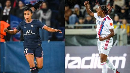 Les coéquipières de la Parisienne Sakina Karchaoui affronteront celles de la Lyonnaise Melvine Malard dimanche 14 novembre au Groupama Stadium de Lyon. (Matthieu Mirville / DPPI via AFP - Adam IHSE / TT News Agency / AFP)