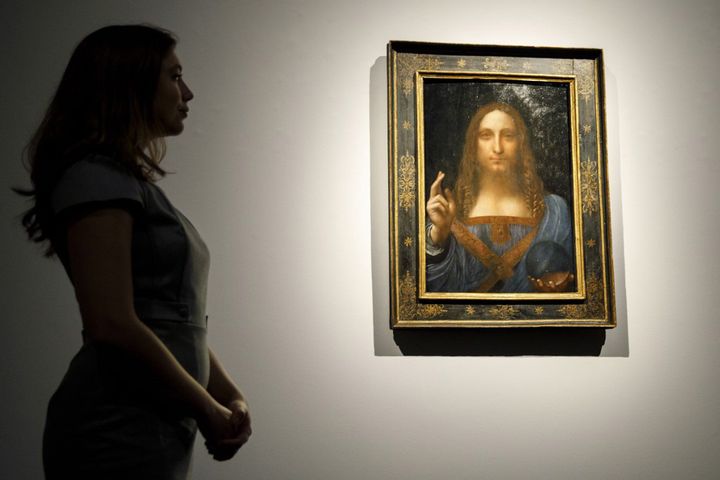 Le Salvador Mundi attribué à Léonard de Vinci. (TOLGA AKMEN / AFP)