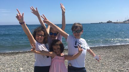 Jules, Maÿline, Marilou et Manon nous font découvrir Banyuls-sur-Mer. (INGRID POHU / RADIO FRANCE)