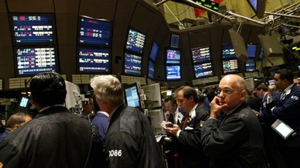 Traders au New York Stock Exchange à New York (AFP)