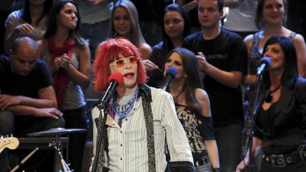 La chanteuse brésilienne Rita Lee, icône du rock, lors d'un concert à Sao Paulo en juillet 2012. (MARCOS MAZINI / GLOBO TV (BRAZILIAN TV CHANNEL))