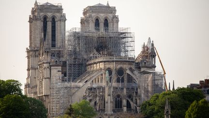 La cathédrale Notre-Dame de Paris, le 18 avril, après l'incendie. (EDOUARD RICHARD / HANS LUCAS)