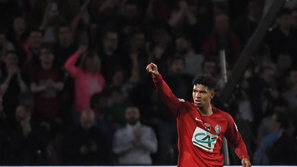 Le club de National Les Herbiers s'est qualifié en finale de la Coupe de France après sa victoire face à Chambly (2-0).  (LOIC VENANCE / AFP)