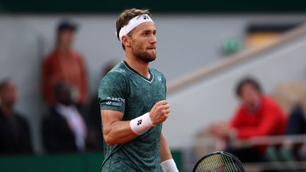 Le Norvégien Casper Ruud lors de la demi-finale de Roland-Garros, vendredi 3 juin 2022. (THOMAS SAMSON / AFP)