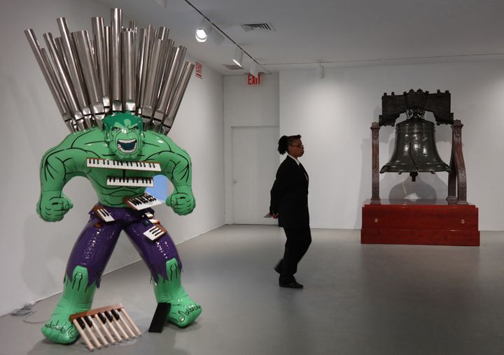 Hulk, par Koons, au Whitney Museum (25 juin 2014)
 (Selcuk Acar / Anadolu Agency / AFP)