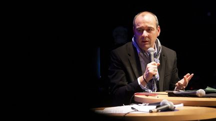 Laurent Berger, secrétaire général de la CFDT, le 15 mars à&nbsp;Vaulx-en-Velin (Rhône). (NORBERT GRISAY / HANS LUCAS / AFP)