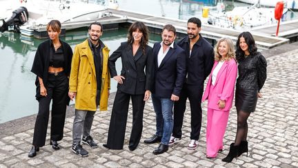 Au port de La Rochelle, le jury du Festival de la Fiction, le 10 septembre 2024 (ROMUAL AUGE / MAXPPP)