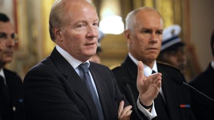 Le ministre de l'Intérieur, Brice Hortefeux (le 19 novembre 2010 à Marseille) (AFP - ANNE-CHRISTINE POUJOULAT)