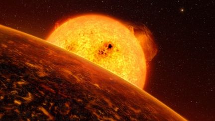 La planète rocheuse comme la Terre Corot-7b, un enfer brûlant inhabitable (AFP/ESO/HO)