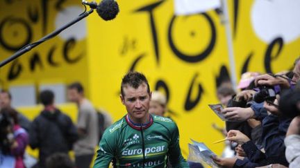 La joie de Thomas Voeckler lors des 4 jours de Dunkerque (LIONEL BONAVENTURE / AFP)