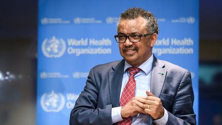 Tedros Adhanom Ghebreyesus, directeur général de l'Organisation mondiale de la santé (OMS), le 17 octobre 2018, à Genève (Suisse). (FABRICE COFFRINI / AFP)