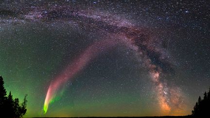 Une photo du phénomène Steve publiée par la Nasa.&nbsp; (NASA)