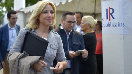 Florence Portelli, candidate à la tête du parti Les Républicains. (LOIC VENANCE / AFP)