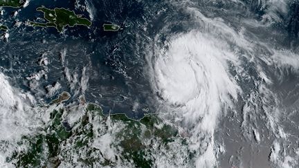 Une image satellite de l'ouragan Maria, le lundi 18 septembre 2017. (HO / NOAA/RAMMB)