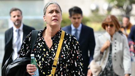 Caroline Darian, upon her arrival at the Avignon judicial court (Vaucluse), September 17, 2024. (CHRISTOPHE SIMON / AFP)