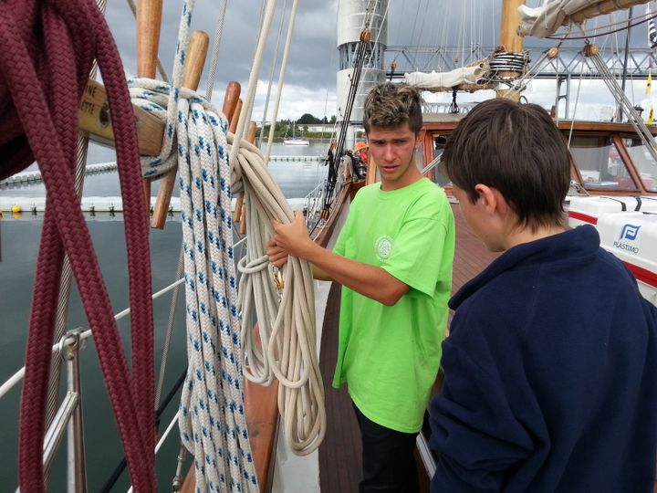 &nbsp; (Florian et Luc à bord du Bora Bora © Mikaël Roparz)