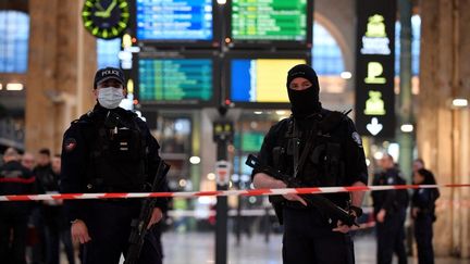 La gare du Nord à Paris, le 11 janvier 2023, après que six personnes ont été blessées par un homme. (JULIEN DE ROSA / AFP)